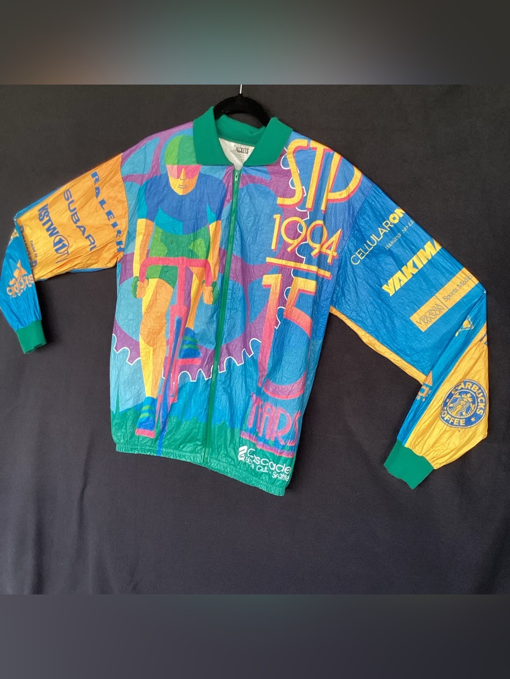 Vintage 1994 STP Seattle to Portland bicycling race by tyvek promo paper zip - Picture 2 of 10